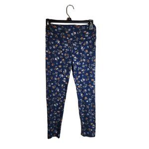 NWT Knit Works Floral Leggings Blue Small